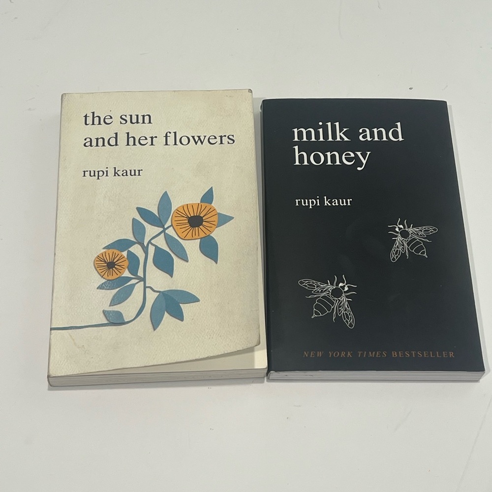 Milk and honey and the sun and her flowers books by Rupi Kaur